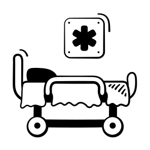 Hospital, Bed, Patient Care, Healthcare icon
