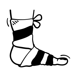 Injured, Food, Ankle, Bandage, Support, icon