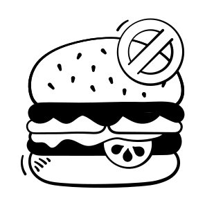 No, Junk, Food, Burger, Healthy icon