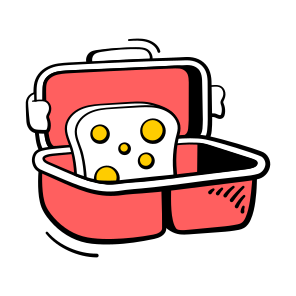 Lunch, Box, Tiffin, School, Meal icon