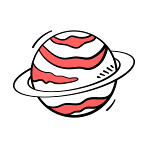 Saturn, Planet, Science, Space, Studies icon