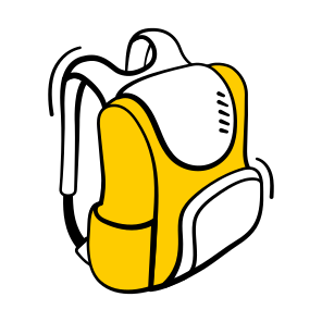 School, Bag, Knapsack, Rucksack, Haversack, icon