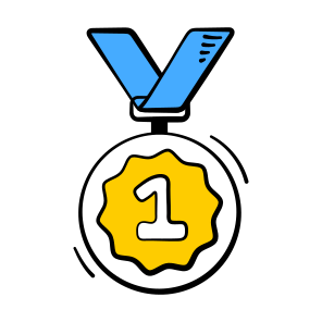 St, Prize, Gold, Medal, Achievement icon