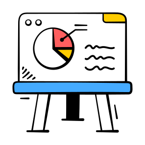 Statistics, Lesson, Presentation, Board, Education icon