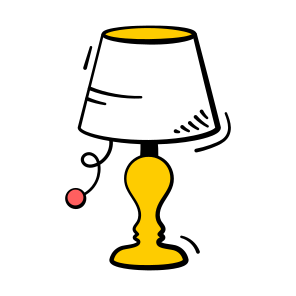 Table, Lamp, Light, Bedsite, Lampshade icon