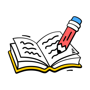 Writing, Notebook, Reading, Book, Study icon