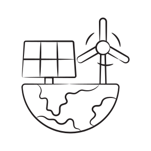 Solar, Panel, Windmill, Turbine, Global icon
