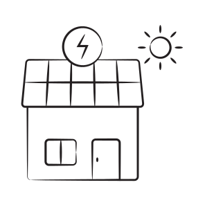 Solar, Sun, Heat, Home, House icon