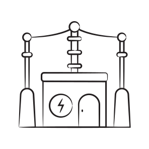 Station, Facility, Electricity, Powerhouse, Grid icon