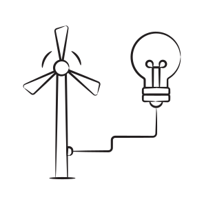 Turbine, Aerogenerator, Windmill, Light, Bulb icon