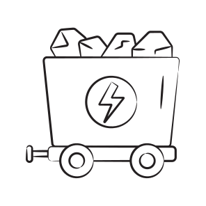 Wagon, Coal, Cart, Trolley, Mining, icon