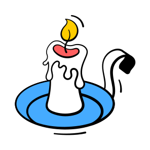 Candle, Halloween, Creepy, Horror, Haunted, Scary, Candlestick, icon