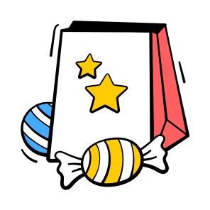 Candy, Bag, Halloween, Celebration, Dessert, Gift, Surprise, icon