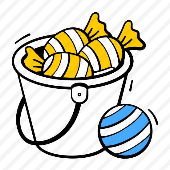 Candy, Bucket, Confectionery, Dessert, Lollipops, Sweet, Treat, Halloween, preview