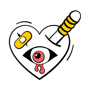 Crying, Heart, Halloween, Spooky, Wounded, Scary, Monster, icon