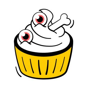 Cupcake, Halloween, Sweet, Dessert, Treat, Spooky, Creepy, icon