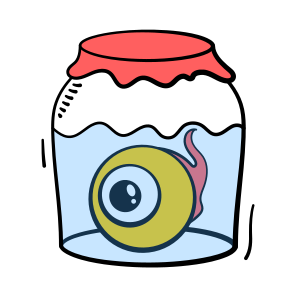 Eyeball, Jar, Spooky, Scary, Horror, Halloween, Creepy, icon