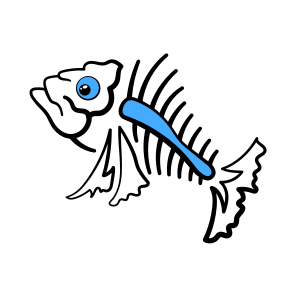 Fish, Skeleton, Spooky, Creepy, Haunted, Scary, Bone, icon