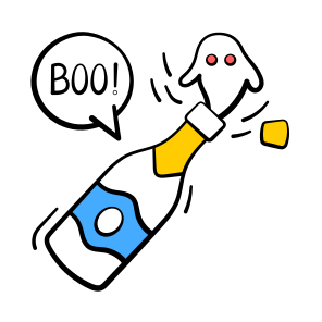 Ghost, Bottle, Halloween, Spooky, Scary, Boo, Wine, Creepy, icon