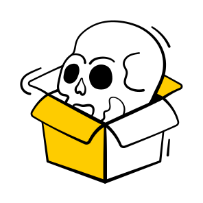 Halloween, Box, Skull, Skeleton, Scary, Spooky, Haunted, icon