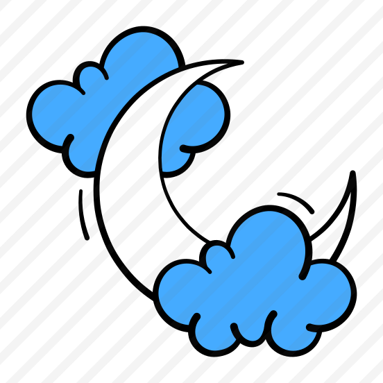 Halloween, Night, Moon, Crescent, Clouds, Haunted, Spooky, preview