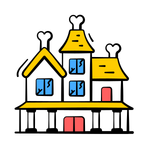 Haunted, House, Home, Creepy, Eerie, Scary, Horror, icon