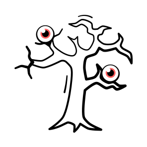 Haunted, Tree, Halloween, Creepy, Eerie, Haunted, Scary, icon