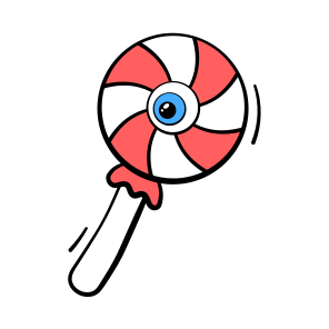 Lollipop, Sweet, Treat, Candy, Confectionery, Bloody, Halloween. icon