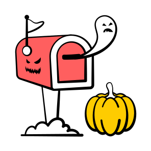 Mailbox, Spooky, Ghost, Pumpkin, Halloween, Haunted, Decoration, icon
