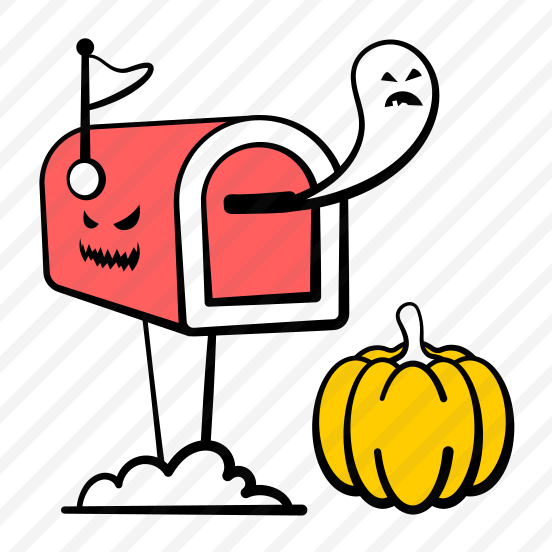 Mailbox, Spooky, Ghost, Pumpkin, Halloween, Haunted, Decoration, preview