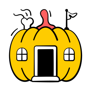 Pumpkin, House, Home, Halloween, Haunted, Spooky, Scary, icon