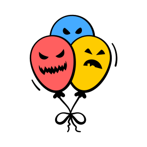 Scary, Balloons, Spooky, Creepy, Eerie, Halloween, Haunted, icon