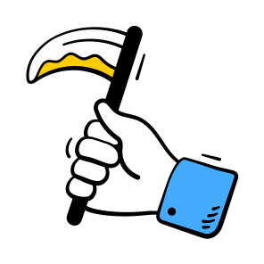 Scythe, Hand, Halloween, Scary, Haunted, Spooky, Creepy, icon