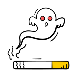 Smoking, Ghost, Scary, Haunted, Cigarette, Creepy, Halloween, icon
