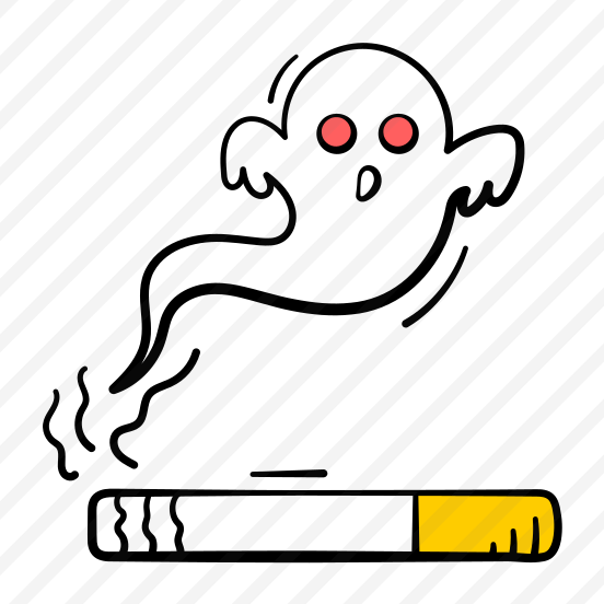 Smoking, Ghost, Scary, Haunted, Cigarette, Creepy, Halloween, preview