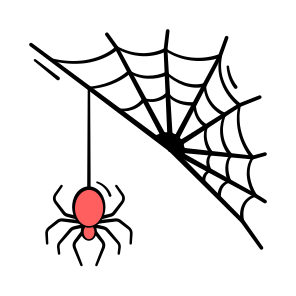 Spiderweb, Cobweb, Insect, Spider, Halloween, Horror, Creepy, icon