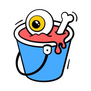 Spooky, Bucket, Horror, Haunted, Eyeballs, Scary, Halloween, icon