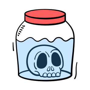 Spooky, Jar, Container, Monster, Skull, Horror, Haunted, icon
