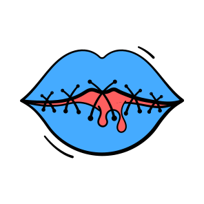 Stitched, Lips, Halloween, Mouth, Scary, Creepy, Bloody, icon