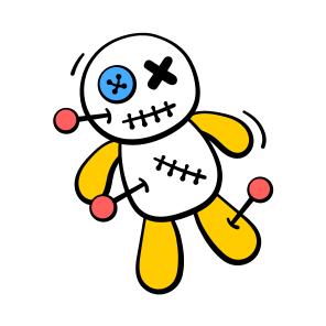Voodoo, Doll, Halloween, Creepy, Scary, Eerie, Spooky, icon