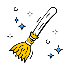 Witch, Broom, Magic, Spooky, Eerie, Horror, Haunted, icon