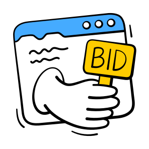 Bidding, Auction, Online, Digital, Sale icon