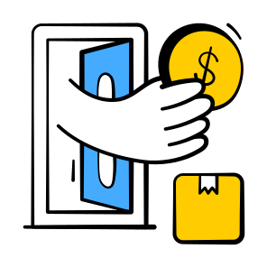 Doorstep, Delivery, Cash, Payment, Online icon