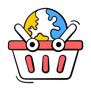 Global, International, Shopping, Online, Shop icon