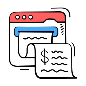 Online, Receipt, Payment, Billing, Ecommerce icon