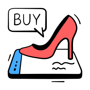 Online, Shopping, Ecommerce, Digital, Shoe, icon