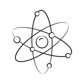 Atom, Orbit, Molecule, Particles, Science icon