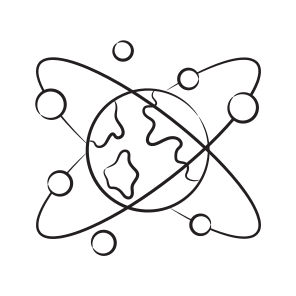 Galaxy, Orbit, Space, Science, Atom icon