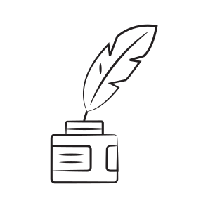 Ink, Inkpot, Stationery, Feather, Supplies icon