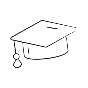 ,,mortarboard, Hat, Cap, Headwear, Graduation icon